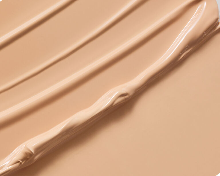 Close-up of a creamy foundation swatch
