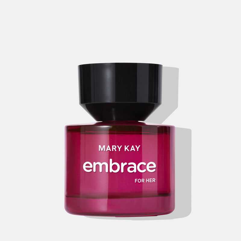 A bottle of Mary Kay Embrace for Her Eau de Toilette standing against a plain background