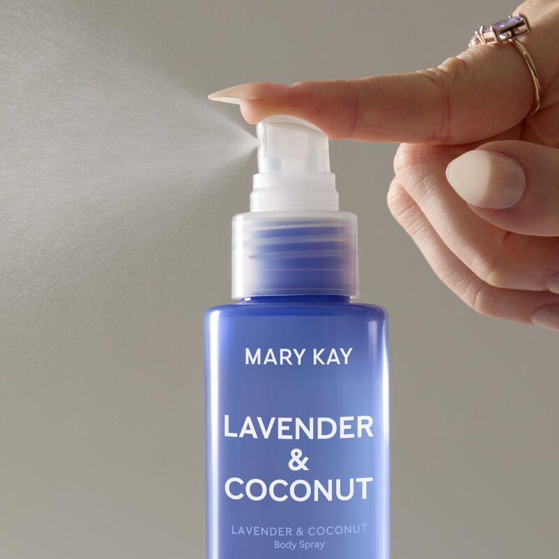 Light purple spray bottle showing off misting capability.&nbsp;&nbsp;