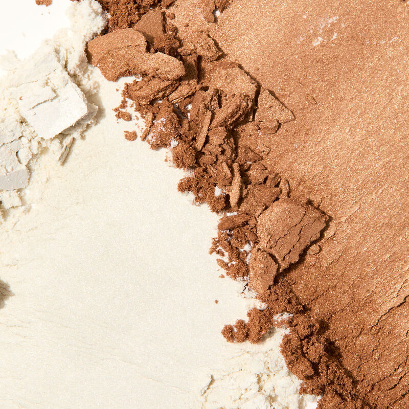 Product rubs of both colors of special-edition Mary Kay At Play Eye Shadow Duo in Gold Star on white background image number null